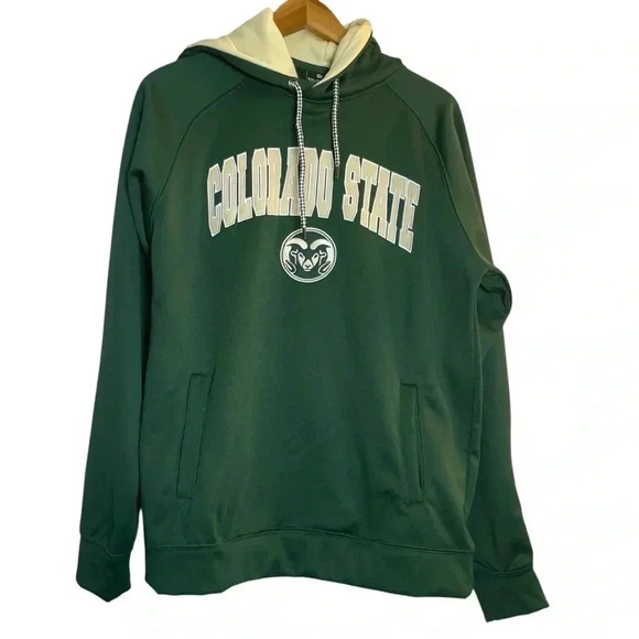 Men's Colosseum Green Colorado State Rams Pullover Hoodie Medium Fan Gear Casual - Picture 1 of 9